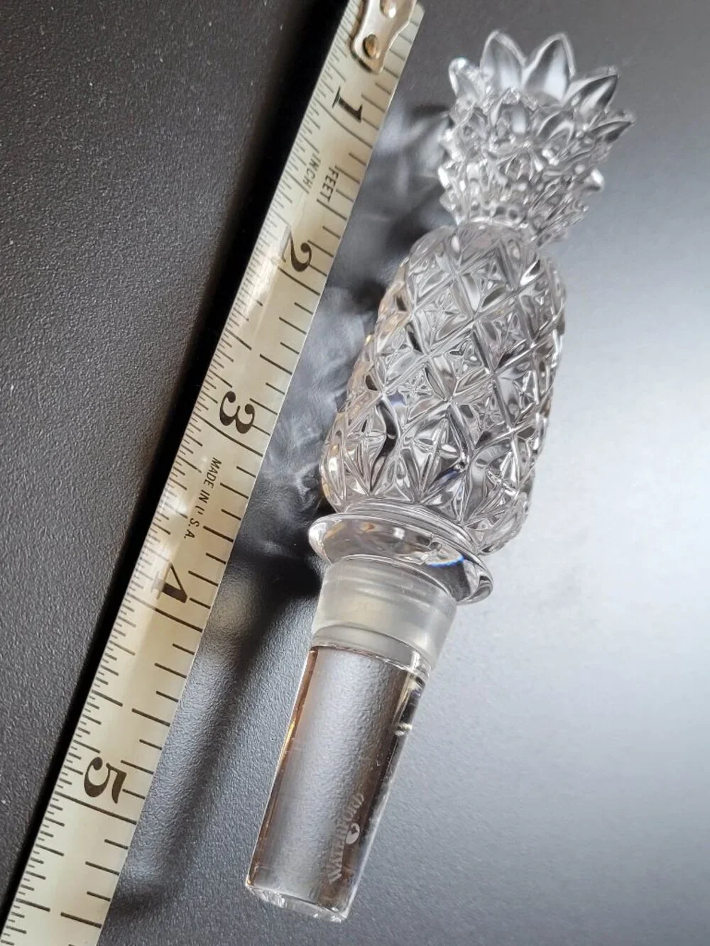 WATERFORD Crystal Hospitality PINEAPPLE Bottle Decanter Stopper 5” Tall  #129424